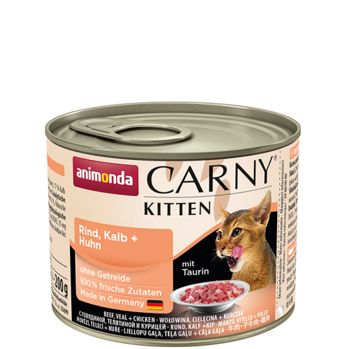 ANIMONDA Carny Kitten puszka z wołowiną, cielęciną i kurczakiem 200g