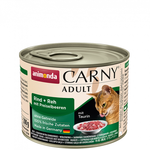 ANIMONDA Carny Adult puszka z wołowiną, sarniną i borówką 200g