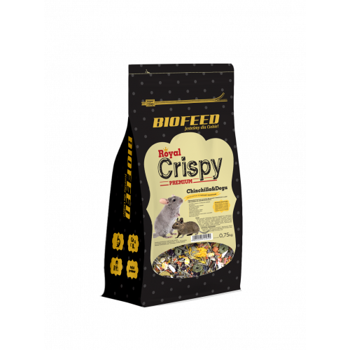 BIOFEED Royal Crispy Premium Chinchilla & Degu 750g - dla szynszyli i koszatniczek 