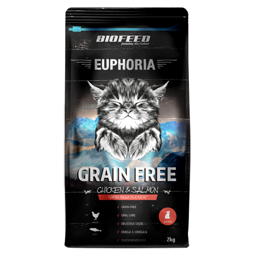 BIOFEED Euphoria JUNIOR CAT Grain Free Chicken & Salmon 2kg