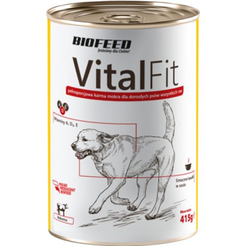 BIOFEED VITALFIT puszka dla psów z wołowiną 1250g